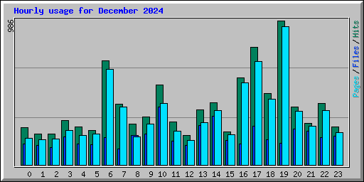 Hourly usage for December 2024