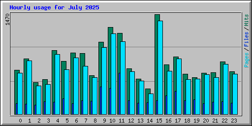Hourly usage for July 2025