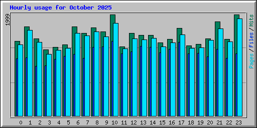 Hourly usage for October 2025