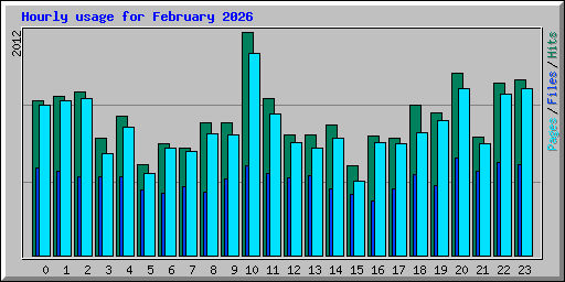 Hourly usage for February 2026
