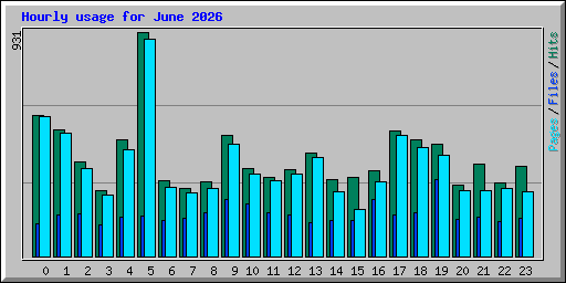 Hourly usage for June 2026