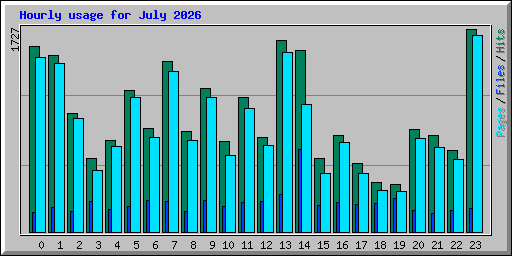 Hourly usage for July 2026
