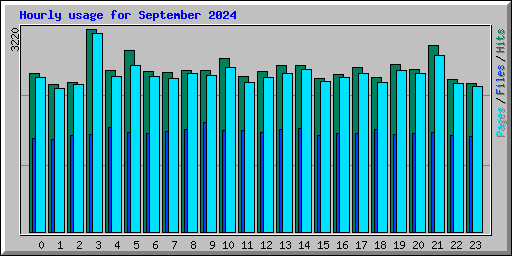 Hourly usage for September 2024