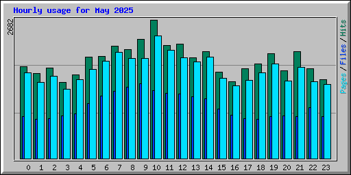 Hourly usage for May 2025