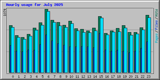 Hourly usage for July 2025