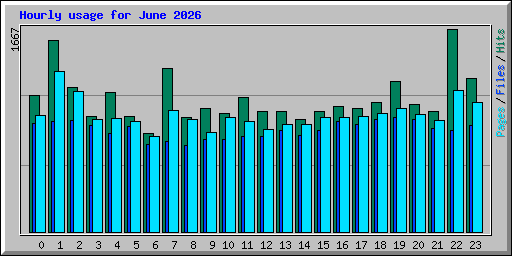 Hourly usage for June 2026