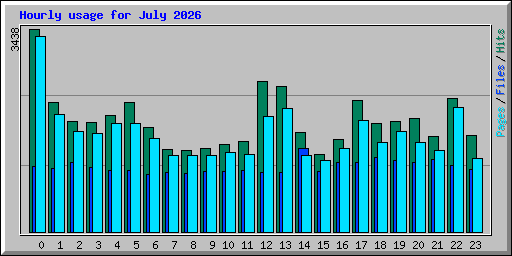 Hourly usage for July 2026